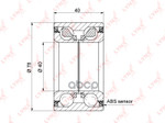 Подшипник ступицы передний (с ABS, 40x40x78) CHEVROLET Aveo(T300) 1.2-1.6 11&gt; / Cobalt 1.5 14&gt; / LYNXauto арт. WB1306
