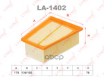 Фильтр воздушный LADA LARGUS LYNXauto арт. LA1402