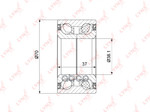 Подшипник ступицы передний! Hyundai Accent(LC/MC)/Getz/Kia Rio II 1.4-1.6 05&gt; LYNXauto арт. WB1451