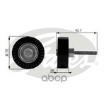 Ролик промежуточный поликлинового ремня Gates арт. T38054
