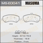 Колодки тормозные дисковые Masuma арт. MSE0041