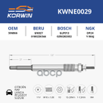 Свеча накаливания Citroen/Fiat/Lancia/Peugeot/Suzi KORWIN арт. KWNE0029