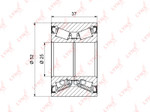 Подшипник ступицы задний (37x25x52) CHEVROLET Aveo(T200-55) 1.2-1.5 06&gt; / Kalos 1.2-1.4 05&gt; / Spark LYNXauto арт. WB1369