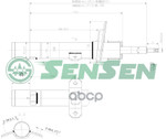 Амортизатор передний газовый FORD Mondeo III (B4Y, B5Y) 00-07 Sensen арт. 42140126