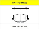 Колодки тормозные дисковые передние HYUNDAI i30 18- / KIA OPTIMA (JF), 09/15 - / HSB арт. HP5419