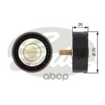 РОЛИК РЕМНЯ АГРЕГАТОВ BMW 116i 1.6 04-11 ОПОРНЫЙ (GATES) Gates арт. T36296
