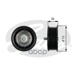 Ролик обводной приводного ремня! MB C204/W204/W205/S205/A207/W166 3.0-3.5i 09&gt; Gates арт. T36435