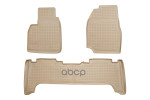 Коврики в салон TOYOTA Land Cruiser 100 1998-2007, 3 шт. (полиуретан, бежевые) / ELEMENT арт. NLC4806212K