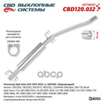 Резонатор Opel Astra H/G 1997-2010 г.в. 5852302. Нержавеющий. CBD арт. CBD120032