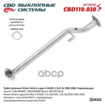 Труба приемная Nissan Almera седан II (N16E) 1.5L/1.8L 2002-2006 Clacic CBD арт. CBD110030