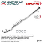 Резонатор Nissan X-Trail T31 2007-2013 г.в. 20100-JG05A. Нержавеющий. CBD арт. CBD120010