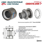 Пламегаситель универсальный коллекторный 1108057S диссипативный, из Нержавеющей стали CBD арт. CBD510009