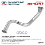 Труба приемная Toyota RAV4 III 17410-28580 Нержавеющая. CBD арт. CBD110019