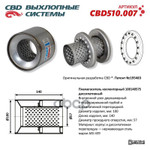 Пламегаситель коллекторный 10014057S диссипативный CBD арт. CBD510007