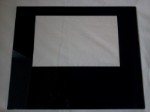 Стекло наружное, декорированное плиты “Лысьва”, черное 475х388 мм