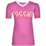 Футболка детская розовая “Россия” (8-14 лет)