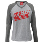 Лонгслив женский серый “Red Machine”