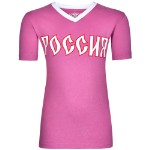 Футболка женская розовая “Россия”