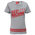 Футболка женская серая “Red Machine”