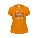 Футболка женская “Hockey Mama” оранжевый