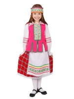 Карнавальный костюм EC-202015 Белорусская девочка (34(134) Розовый)