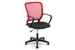 Офисное кресло Rick Ткань C-3 черная/Сетка TW-69 красная