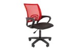 Офисное кресло Chairman 696 LT Ткань с-3 (черная)/Сетка TW 69 красная