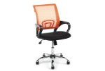 Офисное кресло Chairman 696 хром Ткань TW-11 (черная)/Сетка оранжевая TW-66