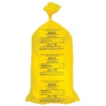 Мешки для мусора медицинские КОМПЛЕКТ 20 шт., класс Б (желтые), 100 л, 60х100 см, 14 мкм, АКВИКОМП