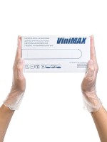 Перчатки виниловые ViniMAX прозрачные р-р M 50 пар неопудренные гладкие
