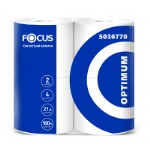Туалетная бумага FOCUS Optimum 2 сл., 22 м, 180 листов, 4 рул.