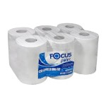 Туалетная бумага FOCUS Point 2 сл., 120 м, 686 листов, ц/в листовая подача 12 рул.