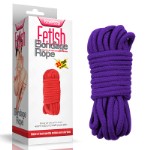 Фиолетовая веревка для связывания Fetish Bondage Rope, 10 метров