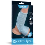 Насадка на пенис Vibrating Drip Knights Ring with Scrotum Sleeve Blue
