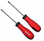 Отвертка SL6 х 200 мм красная резиновая ручка хром-ванадиевая сталь SKRAB 41206