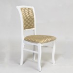 Деревянный стул “КАБРИОЛЬ-М” мягкий белый