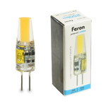 Лампа светодиодная, (3W) 12V G4 6400K JC, LB-424, 1шт