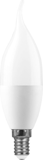 Лампа светодиодная, (13W) 230V E14 6400K С37T, LB-970, 1шт