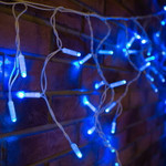 Гирлянда светодиодная Бахрома (Айсикл), 4,8х0,6м, 152 LED СИНИЙ, белый ПВХ, IP65, постоянное свечение, 230В NEON-NIGHT (нужен шнур питания 303-500-1), 1шт