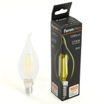 Лампа светодиодная, 1280LM 8W 175-265V E14 2700K C35T прозрачная, LB-1218, 1шт