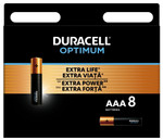 Батарейки Duracell 5014070 ААА алкалиновые 1,5v 8 шт. LR03-8BL Optimum, 8шт