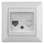 Розетка Intro Solo 4-303-01 информационная RJ45, СУ, белый, 1шт