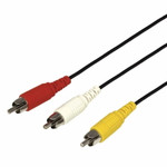 Шнур 3 RCA - 3 RCA, 5м, черный REXANT, 10шт