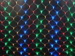 Светодиодная сетка 2*3 м, мульти (красный, зеленый, розовый, синий),384 LED, 220 B, прозрачный провод, 1шт