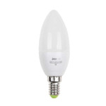 Лампа светодиодная PLED-ECO 5Вт C37 свеча матовая 3000К тепл. бел. E14 400лм 230В 50Гц JazzWay 1036834A, 1шт