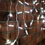 Гирлянда светодиодная Бахрома (Айсикл), 2,4х0,6м, 76 LED БЕЛЫЙ, белый ПВХ, IP65, постоянное свечение, 230В NEON-NIGHT (нужен шнур питания 303-500-1), 1шт
