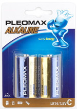 Алкалиновая батарейка Pleomax LR14-2BL, 2шт