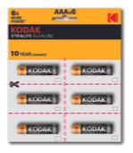Батарейки Kodak LR03-12BL perforated (6x2BL) XTRALIFE Alkaline [KAAA-2x6 perf], 12шт