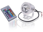 Светодиодный прожектор OT-10S-RGB-220 (10W, 220V, RGB, IP68, стальной), 1шт