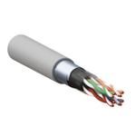 Кабель витая пара F/UTP кат.5E 4 пары 24 AWG solid PVC сер. TERACOM PRO EKF TRP-5EFTP-04PVC-GY-IN3, 1м